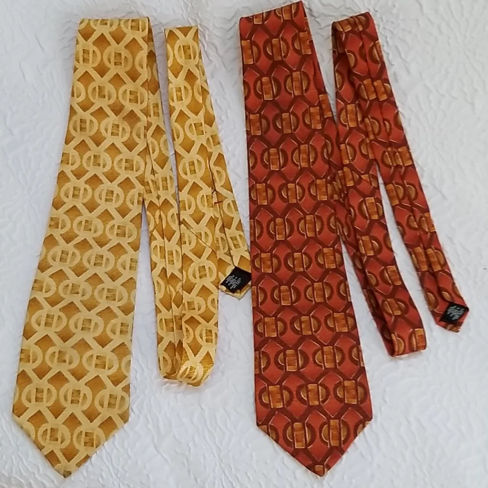 VTG Henry Grethel Orange/Yellow 70s styl ties